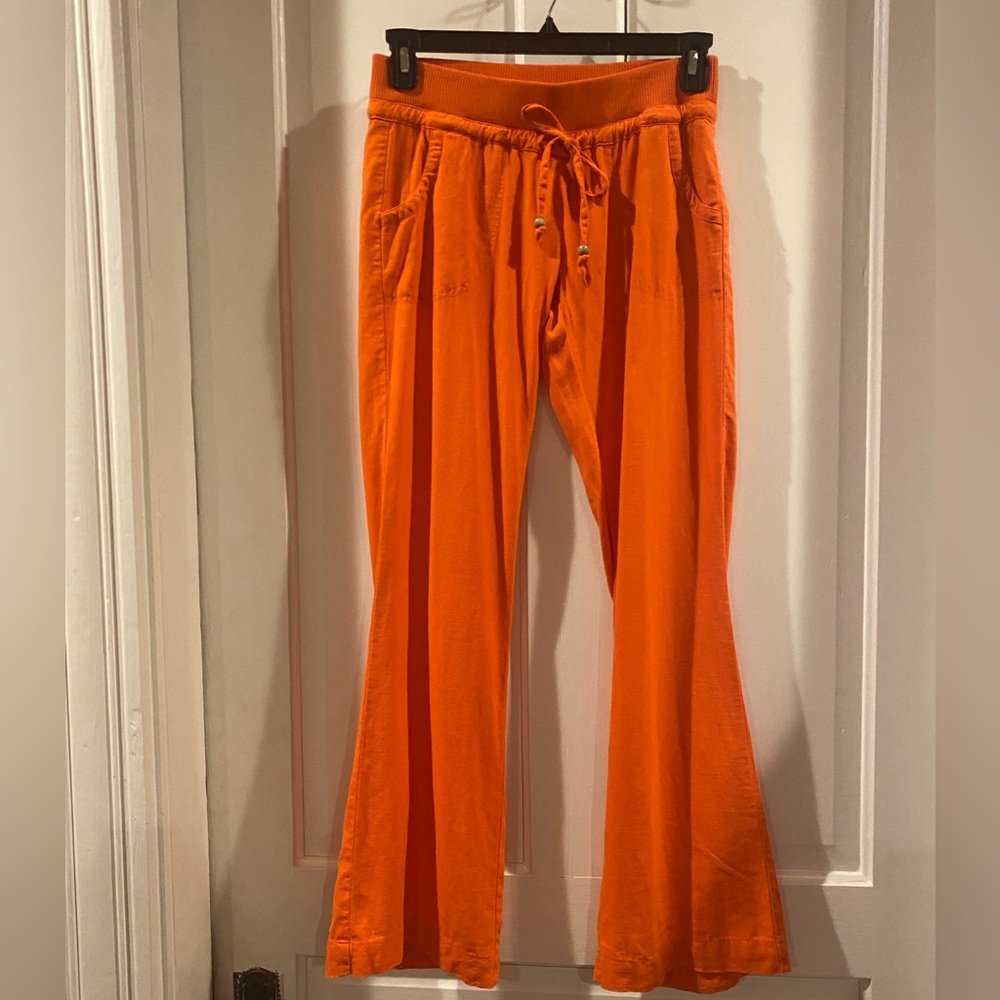 Love Tree Orange Linen Pants S (Juniors)